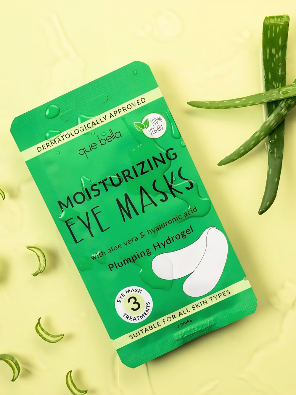💟10 For $25💟♡Que Bella Green Moisturizing Eye Masks — Aloe Hydrogel